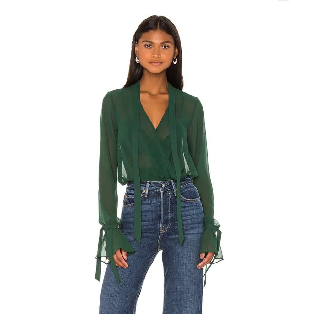 Revolve House of Harlow 1960 x REVOLVE Joli Tie Cuff Blouse